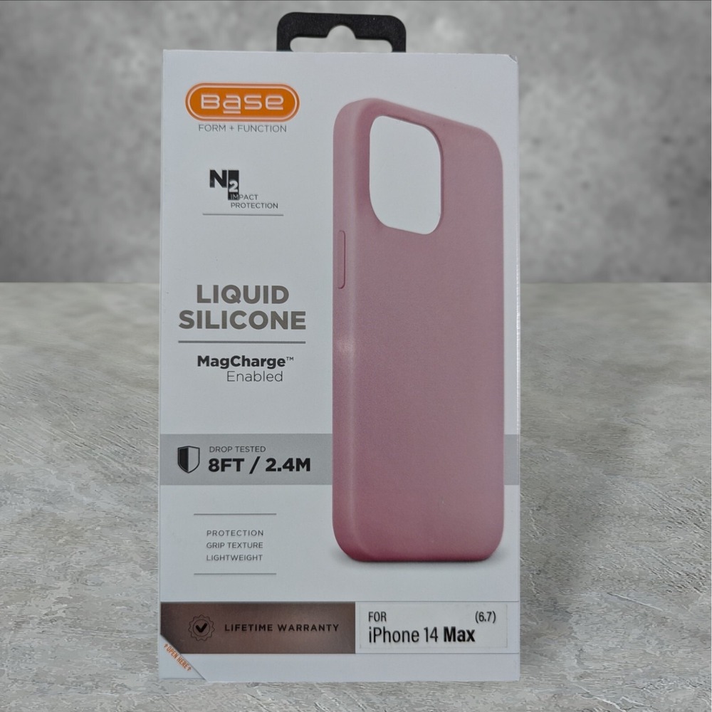 A3. Base Liquid Silicone MagCharge Case For Apple iPhone 14 Max (14 Plus) Pink
